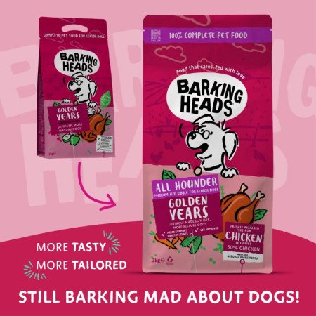 Barking Heads Golden Years garbaus amžiaus šunims 2kg