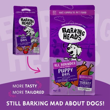 Barking Heads Puppy Days Turkey šuniukams su kalakutiena 2kg