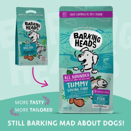 Barking Heads Tummy Loving Care Fish su žuvimi 2kg