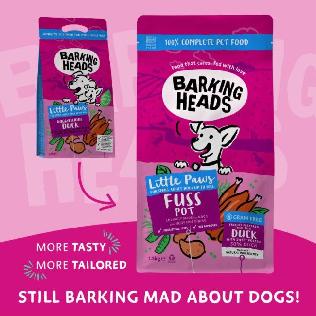 Barking Heads Fuss Pot Duck Small su antiena 1.5kg