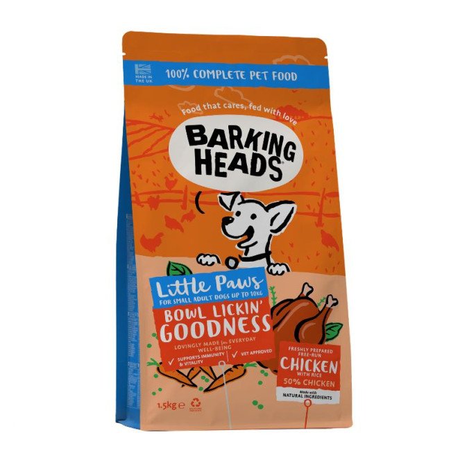 Barking Heads Little Bowl Lickin Goodness su vištiena 1.5kg