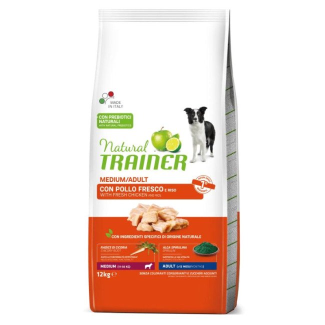 Natural Trainer MEDIUM ADULT Su vištiena 12kg