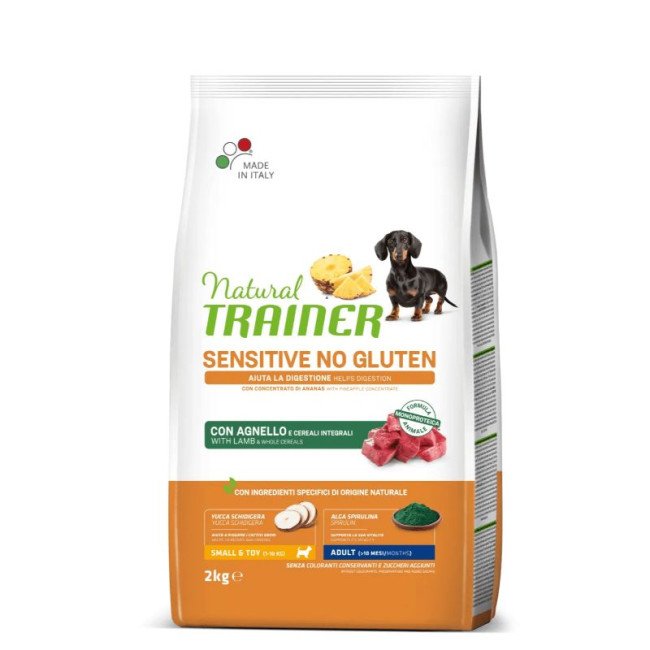 Natural Trainer ADULT DOG SENSITIVE NO GLUTEN MINI su ėriena 2kg