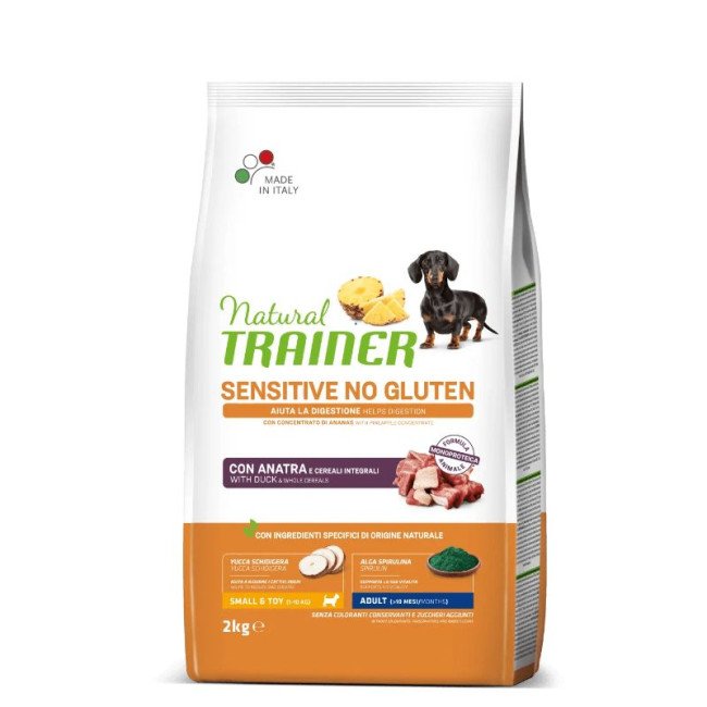 Natural Trainer ADULT DOG SENSITIVE NO GLUTEN MINI su antiena 2kg