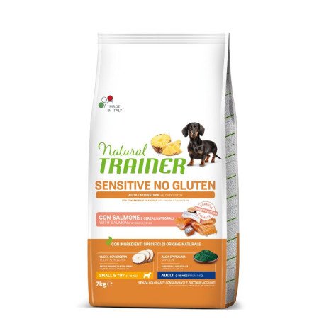 Natural Trainer ADULT DOG SENSITIVE NO GLUTEN MINI su lašiša 7kg