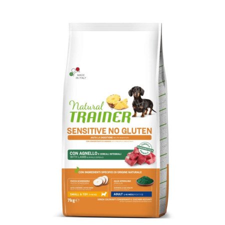 Natural Trainer ADULT DOG SENSITIVE NO GLUTEN MINI su ėriena 7kg