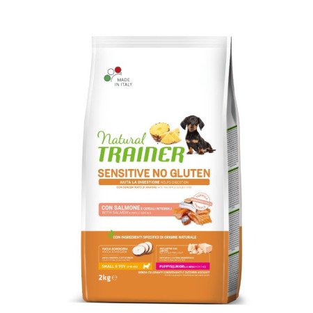 Natural Trainer DOG SENSITIVE NO GLUTEN PUPPY&JUNIOR MINI su lašiša 2kg